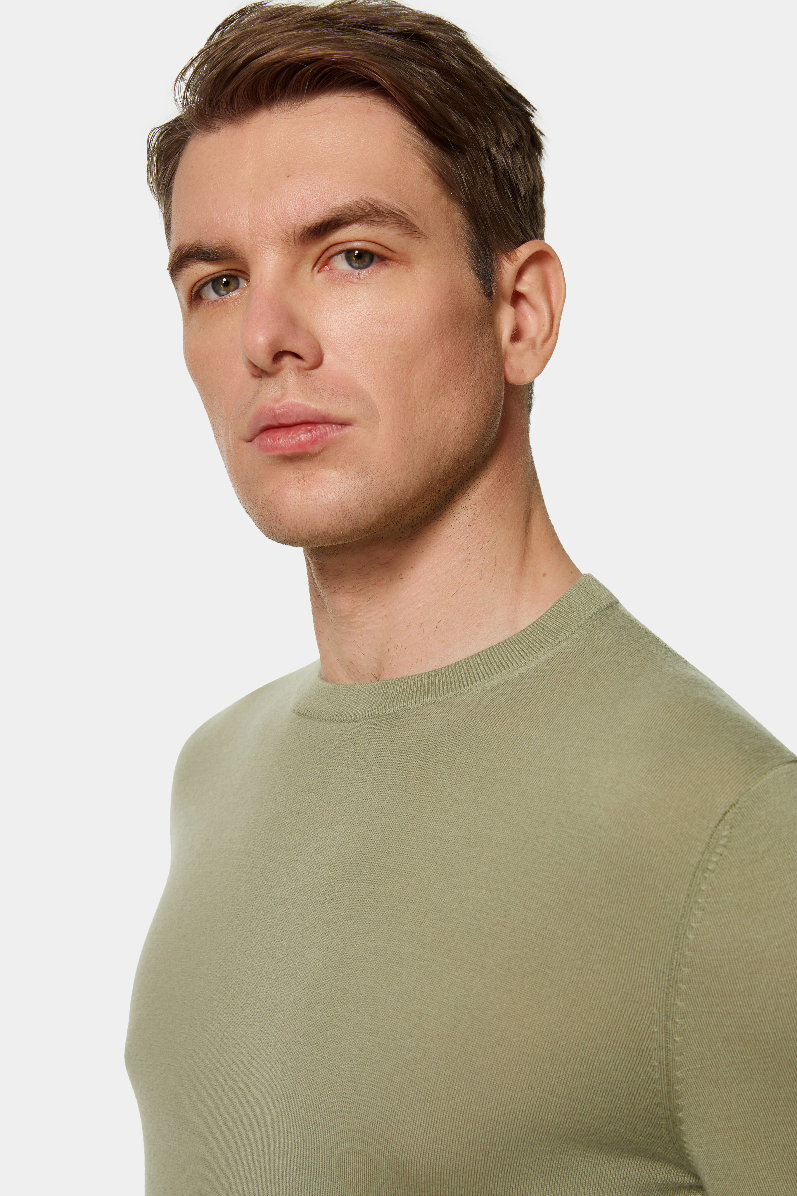 Custom crewneck sweater — front view.